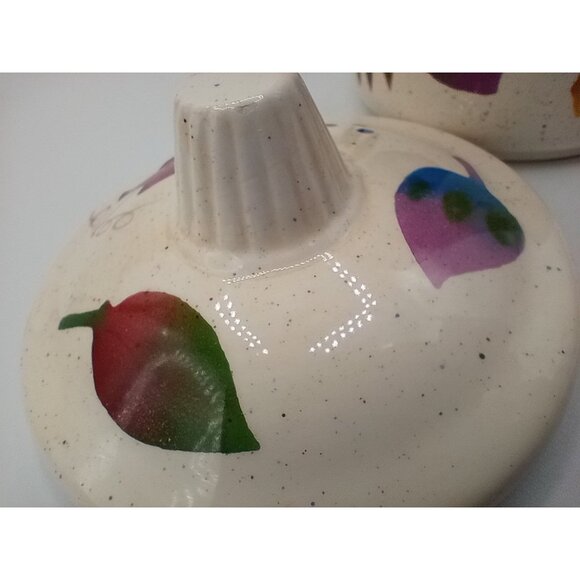 Candle Holder Lidded Hallmark Autumn Leaves Vanilla Jar Y2K Vintage 6 Inches - Picture 10 of 16